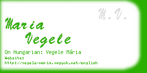 maria vegele business card
